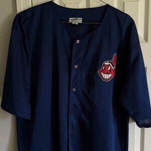 Vintage Cleveland Indians Mesh Jersey TJ Sport Inc XXL Sewn Logo No Number
